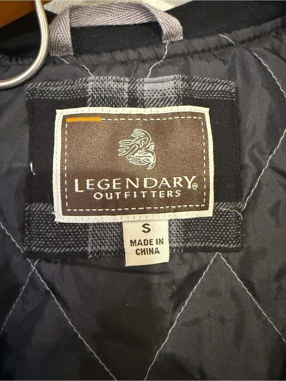 Legendary Outfitters: Men's Black & Gray Plaid Hooded Flannel Jacket